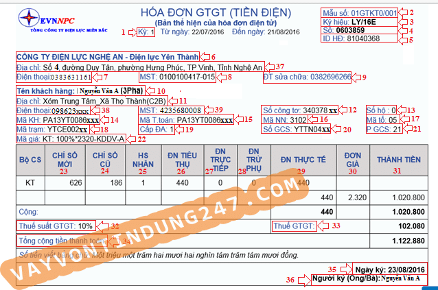 vay-tin-chap-bang-hoa-don-tien-dien