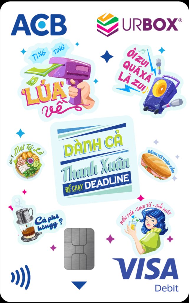 Các loại thẻ ACB- Làm thẻ ACB lấy ngay 2 ACB UrBox Visa Debit