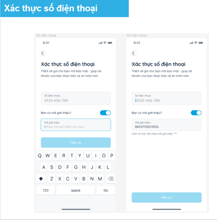 Tnex - cách vay tiền trên TNEX 3 cách vay tiền trên TNEX - Buoc 3 xac thuc so dien thoai
