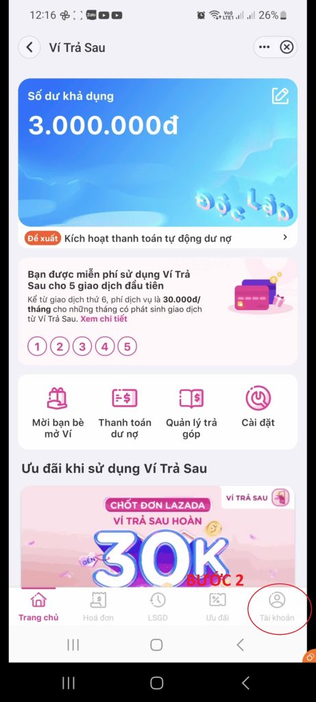 Cách Hủy Ví Trả sau momo đơn giản 1 phút 2 cach huy vi tra sau momo buoc 2