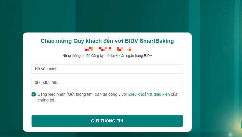 Hướng Dẫn Cách Mở Tài Khoản BIDV Online 2 bat dau mo tai khoan bidv online